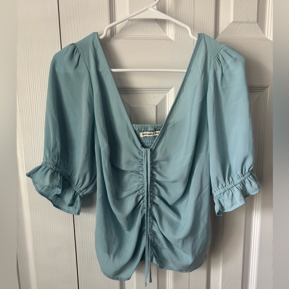 Abercrombie Blue Cropped Top